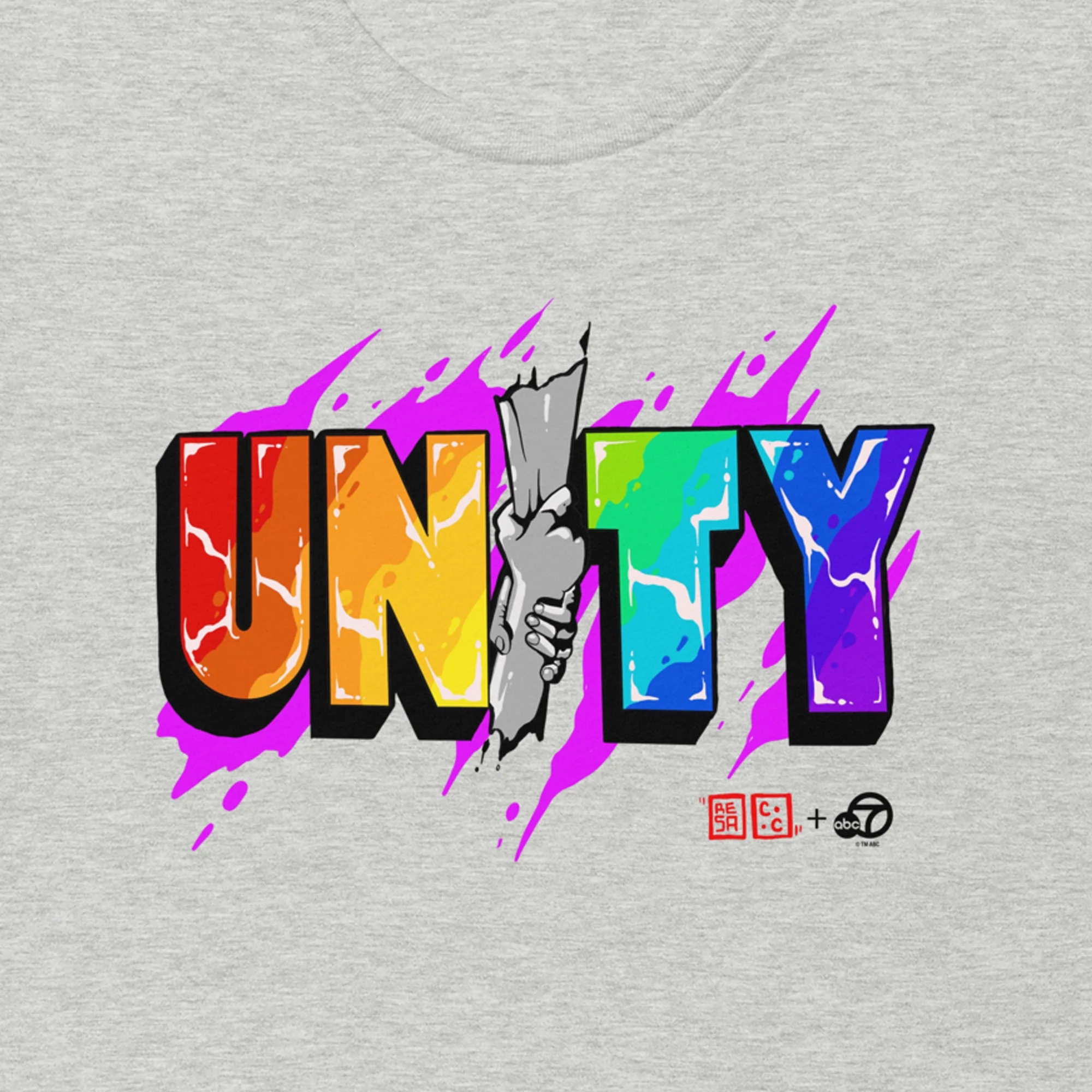 ABC7LA Feed SoCal Unity T-shirt Designed by Menace Two and Resa Piece - Image 2