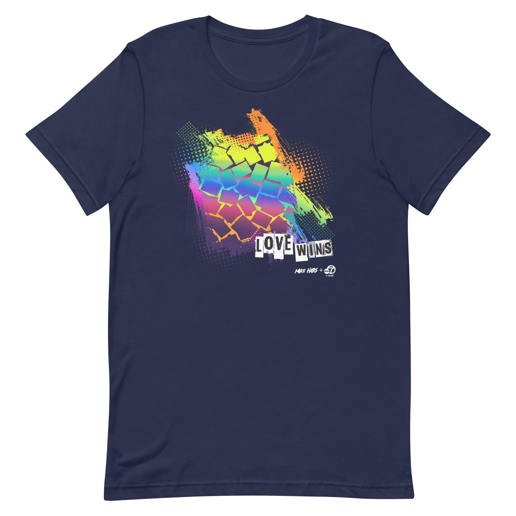 ABC7LA PRIDE Adult Short Sleeve T-Shirt designed by Mike Habs