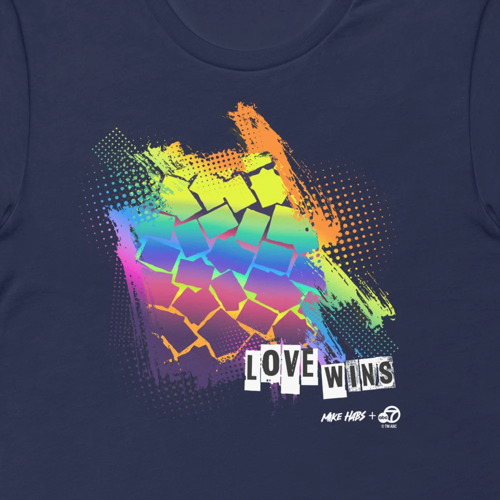 ABC7LA PRIDE Adult Short Sleeve T-Shirt designed by Mike Habs - Image 2