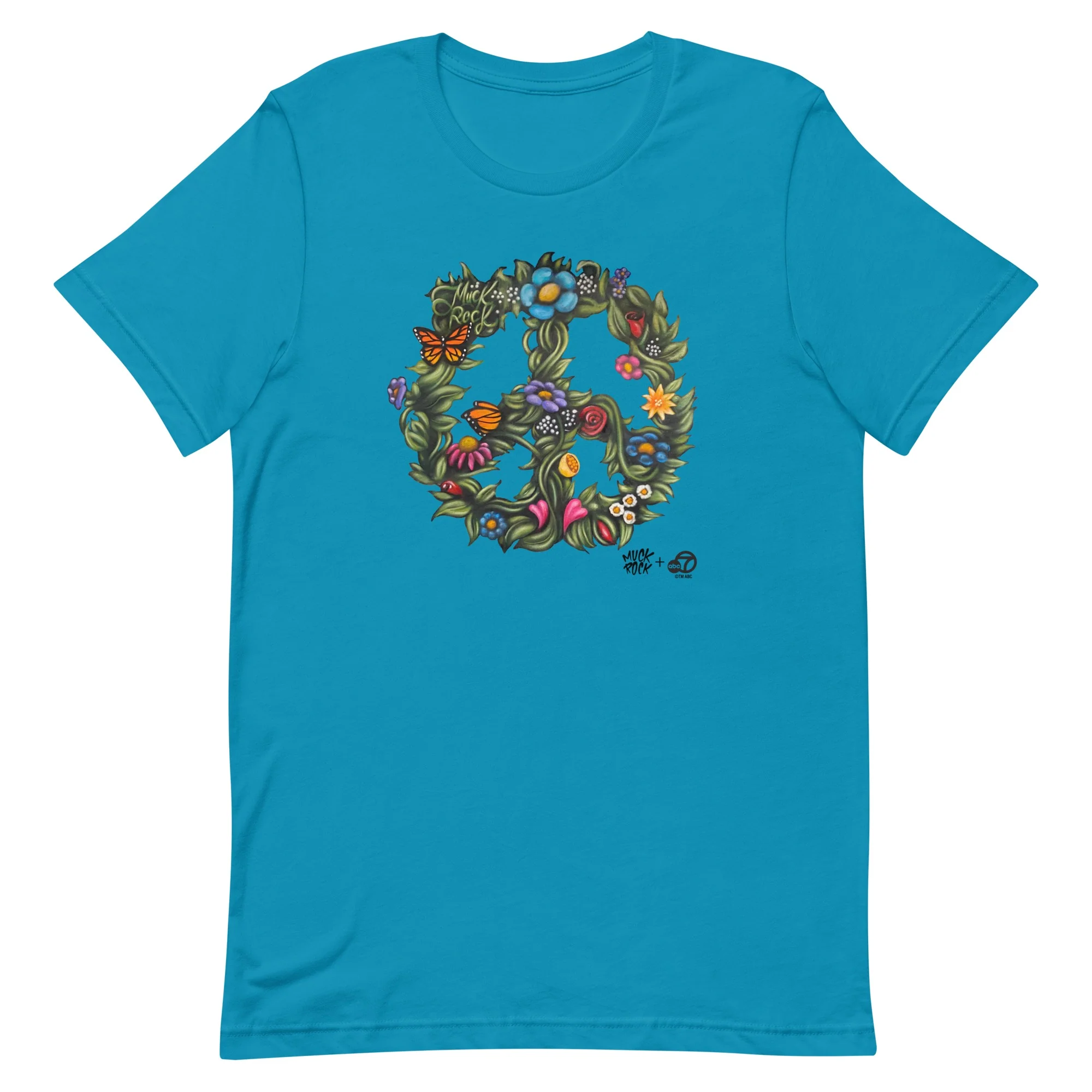 ABC7LA Spark of Love Adult Short Sleeve T-Shirt designed by Jules Muck - Image 2