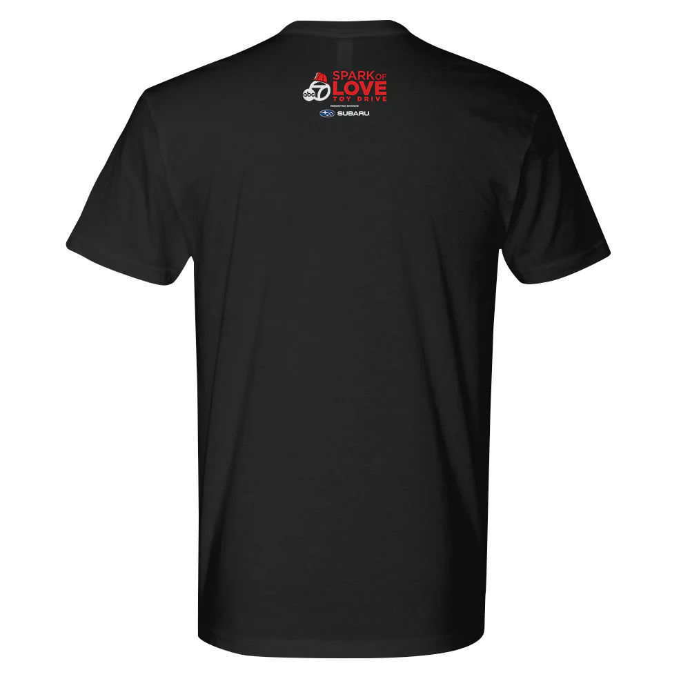 ABC7LA Spark of Love Adult Short Sleeve T-Shirt designed by Suplex - Image 3