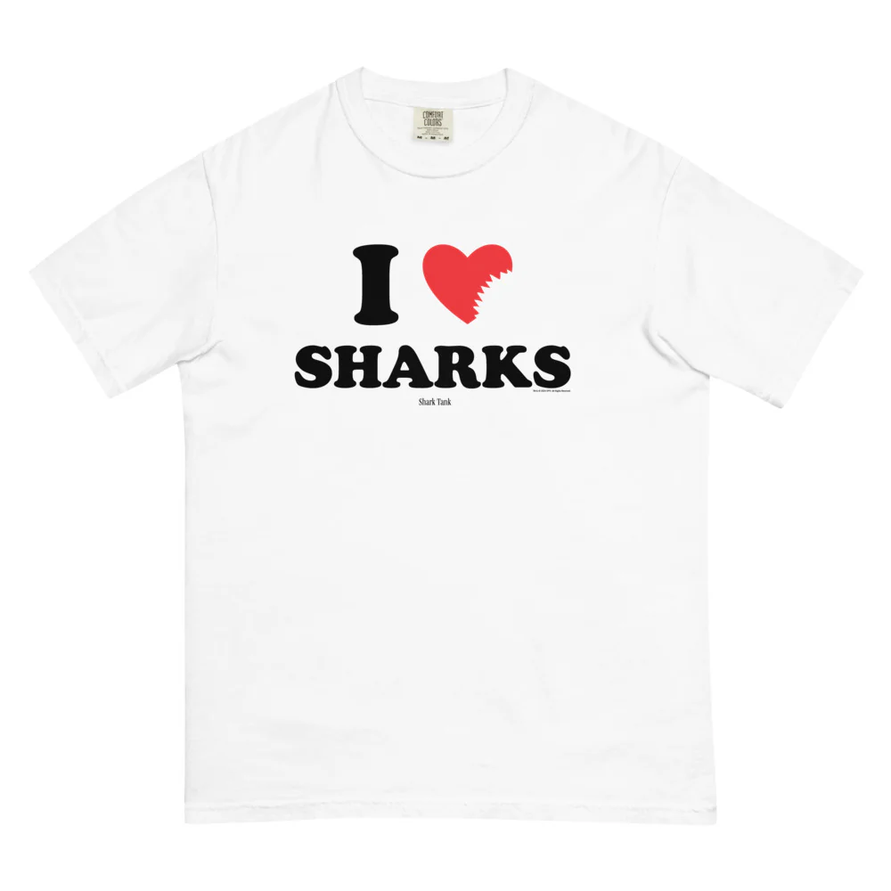 Shark Tank I Heart Sharks Comfort Colors T-Shirt - Image 4